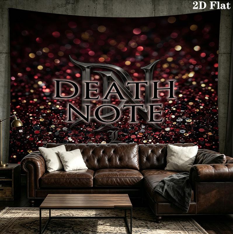 Arazzo da Parete Death Note Appeso Estetico Coperta in Tessuto Stampato Arazzi Decorativi per Camera da Letto Soggiorno Decorazioni per la Casa