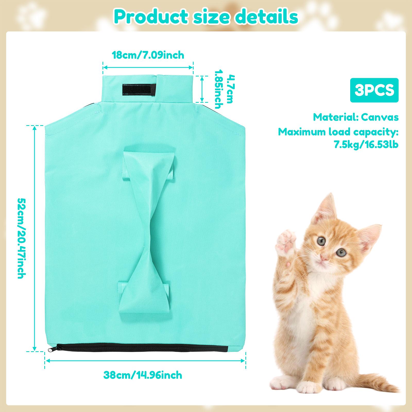 

3Pcs Cat Shoulder Carrier Bag Canvas Anti-Scratching Cat Carrier Pouch Breathable Small Dog Carrier Bag Pet Supplies Accessories