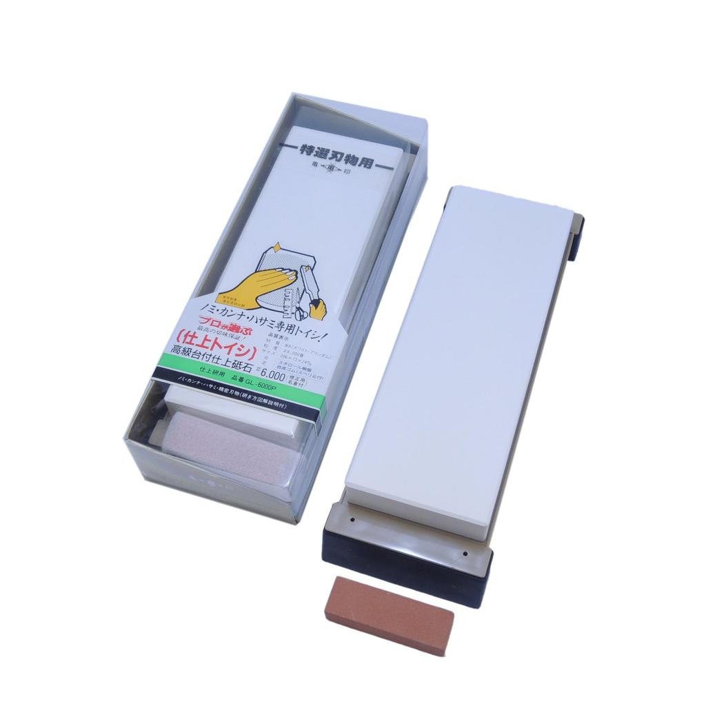 Kamejirushi Stand Finishing Whetstone with Correction Name 206x73x24mm High-quality #6000 (Finishing Whetstone) GL-6000P