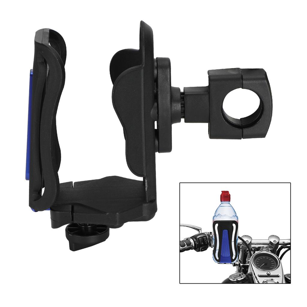 Motor Adjustable Handlebar Cup Holder Bottle Mount Bracket 25Mm Blue For Scooter