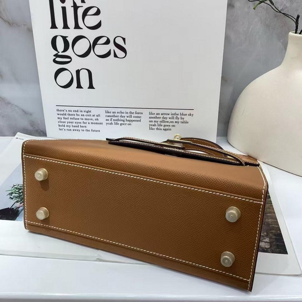 Erste Schicht Rindsleder Handflächenmuster Zweite Generation Kelli Tasche tragbare Schulter-Umhängetasche mit doppeltem Schultergurt (M09KL)