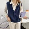 Womens Knit Vest Loose Fit Layering Sleeveless Sweater AllSeason Wear