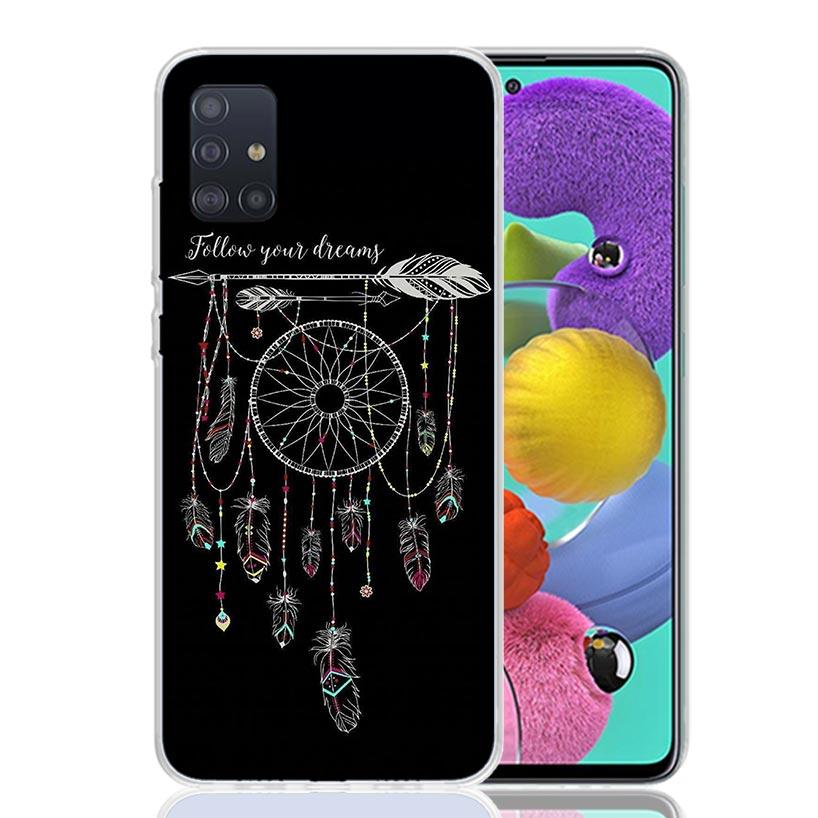 Retro Feather Dreamcatcher Phone Case For Samsung Galaxy A52 A32 A22 A12 A02S A50S A30S A51 A31 AA71 Note 20 Ultra 10 S10 Plus G
