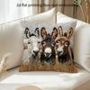 Unique 2D Printed Double-sided Printed Pillow Cover Short Plush Suitable Living Rooms Bedrooms Sofas Throw Cushion Cover