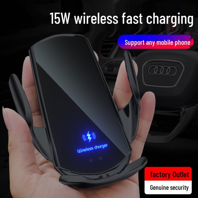 Magic Clip Q3 Wireless Charging Car Phone Holder with Electric Auto-Grip - Black