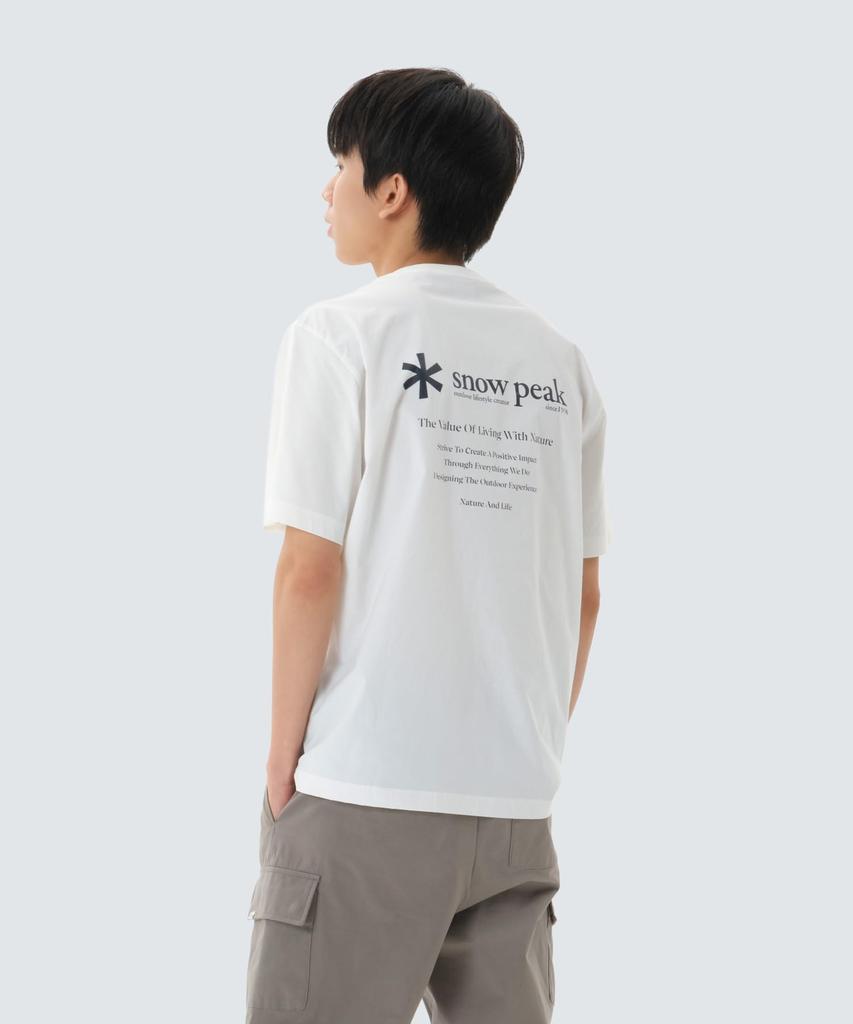 Snow Peak Clend Hybrid S/S T-Shirt GS-S26MMDTS56 T-shirt, Short Sleeve, Men's/Women's, OFF WHITE, M