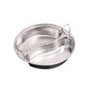 Stainless Steel Divided Steaming Plate with Handle