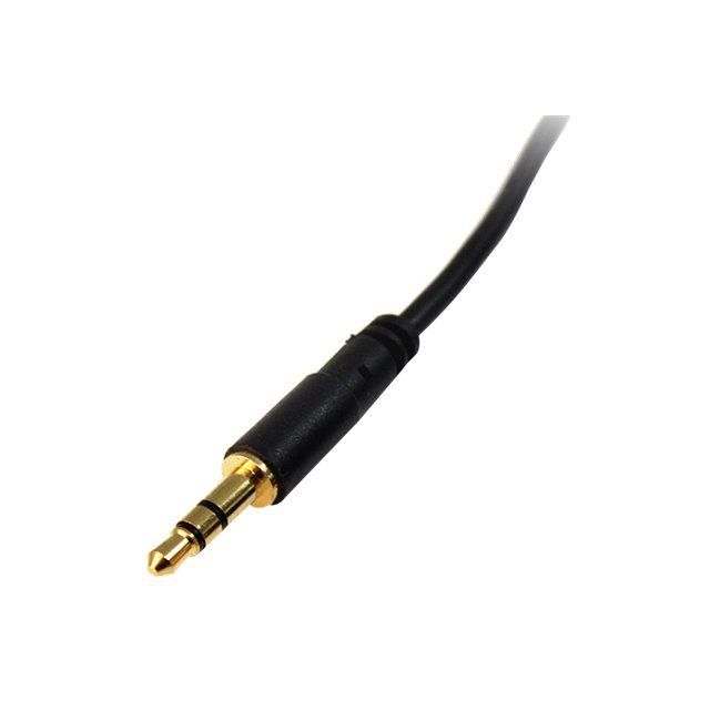 Câble audio Slim 3.5mm Stéréo - STARTECH.COM - 1.8m - Noir - 28 AWG