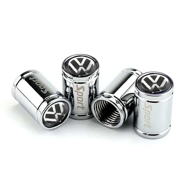 2026 New For VOLKSWAGEN VW 4PCS Car Wheel Tire Valves Tyre Stem Air Caps for Volkswagen Touran Polo Tiguan Passat GTI R Line Gol