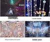 Seven-Color Transparent Crystal Bead Curtain for Wedding and Christmas Tree Decoration