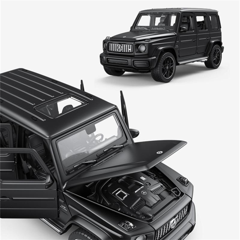 1/32 Benzs G63 SUV Alloy Car Model Diecast Metal Toy Off-road Vehicles Car Model Simulation Sound and Light Collection Kids Gift