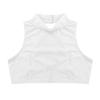 Jenter Barn Mock Neck Cross-Cross Back Crop Tops Atletisk Dans Sport Aktivt tøy