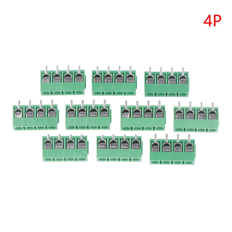 10Pcs PCB Terminal Block Connector Pitch 5.0MM KF301 Straight Pin 2/3/4/5/6P Screw PCB Terminal Blocks Connector Assortment Kit