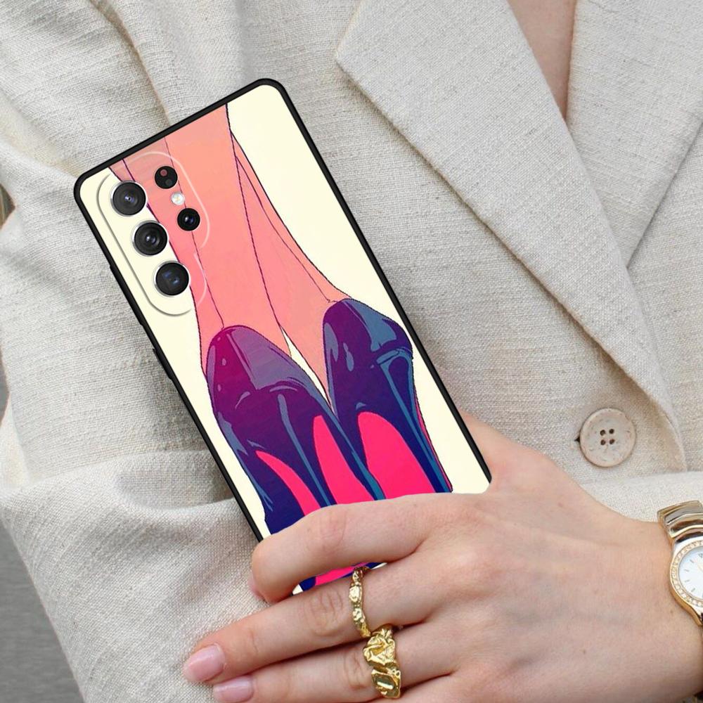 High Heels Girl Fashion Cell Phone Case for Samsung Galaxy S26 Ultra S25 S24 S23 S22 S21 S20 Note10 Cover