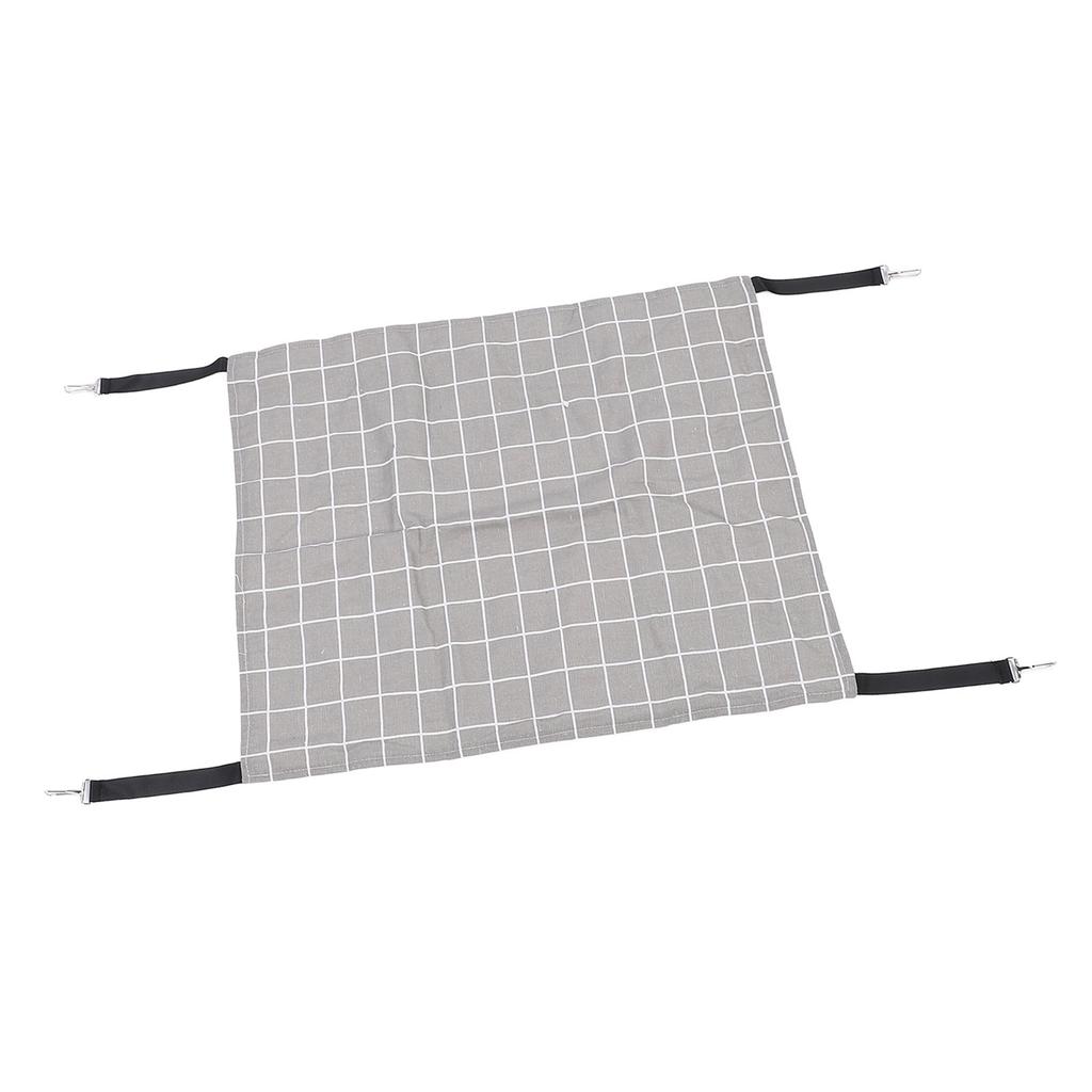 Cat Hanging Hammock Pet Hammock with Straps and Metal Hooks Hanging Bed for Cats Gray Plaid XL