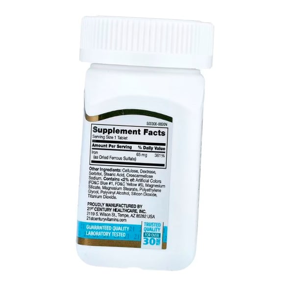 Ferrous Sulphate, Iron 65, 21st Century 120tab (36440048)