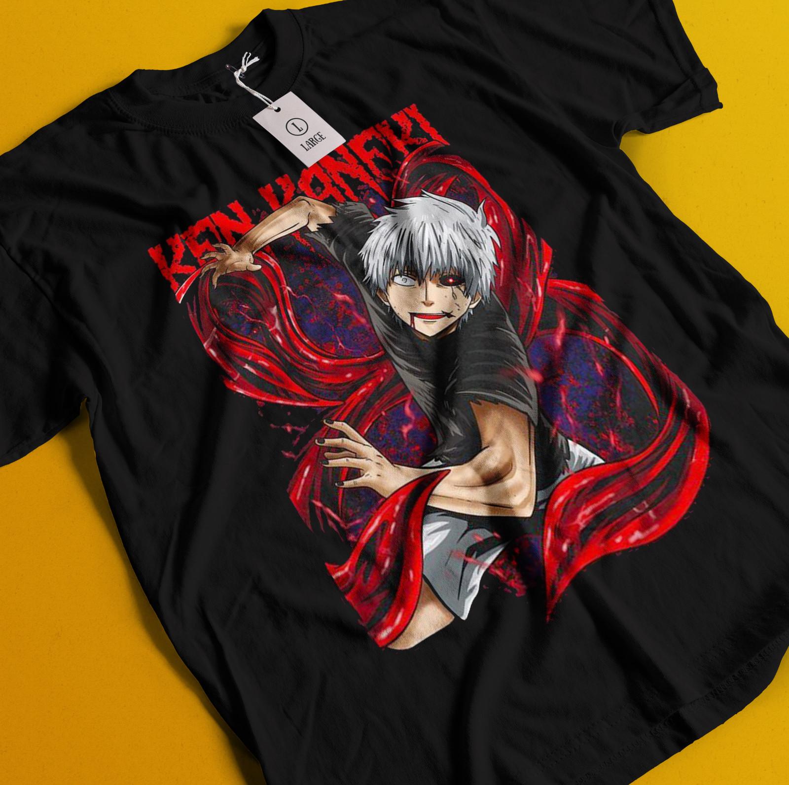 Tokyo Ghoul T-Shirt Mens Womens Tees Top Ken Kaneki Shirt Juuzou Suzuya Tshirt Touka Kirishima Horror S