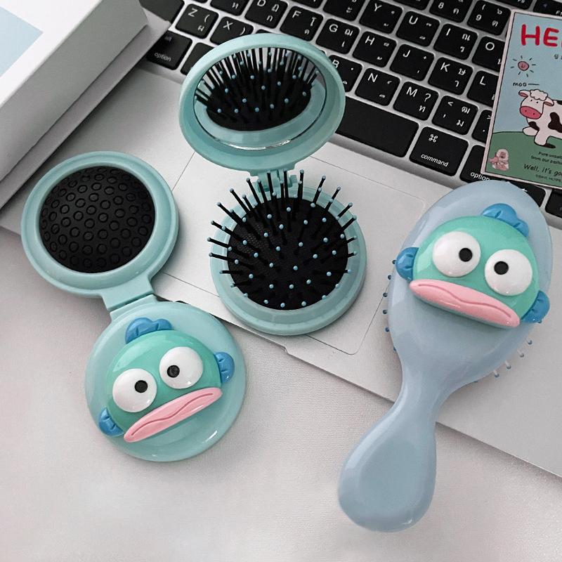 Portable Clownfish Air Cushion Comb Hair Salon Hairdressing Massage Folding Hair Brush Air Cushion Comb Makeup Beauty Tools