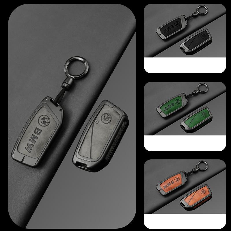 OSTB7 For BMW X1 U11 X7 X5 G05 LCI I7 IX XM Series 7 740Li U06 G81 M3 2023 2024 Zinc Alloy Car Remote Key Case Cover Shell Accessories