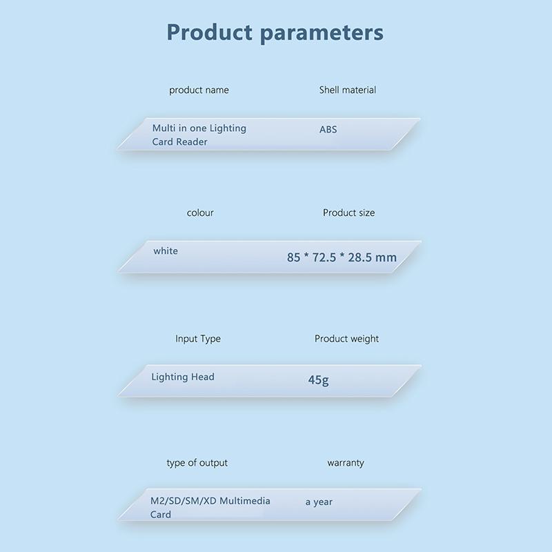 4In1 Multi-Function Phone Type-C Memory Card Reader For Sm Xd Sd M2 Laptop Computer Pc Card Adapter For Lightning Usb-C