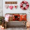 4pcs Valentine'S Day Throw Pillow Covers | Love You More Puppy Kitten Heart Designs, Zip Closure, Polyester