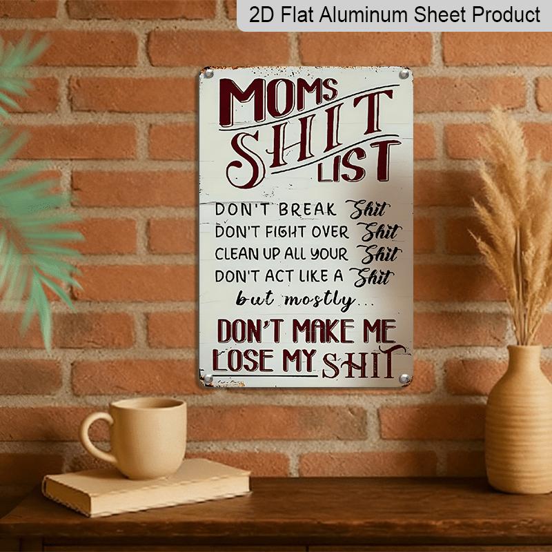 2D Flat Retro Aluminium Metal Wall Sign 8x12 Inch - Vintage Rustic Home Decor with Inspirational Quote, Durable Metal Plaque for Bedroom, Living