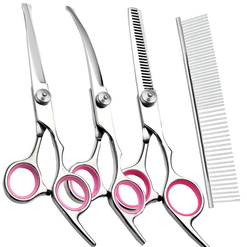 Teddy Dog 6-Inch Stainless Steel Grooming Scissors Set