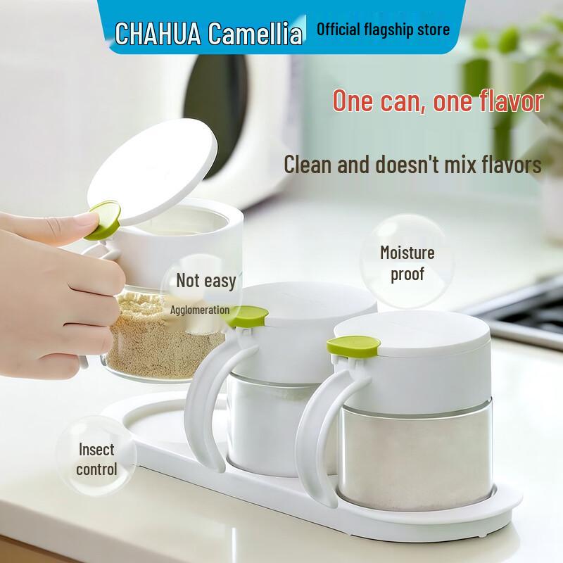 CHAHUA Japanese Style Glass Seasoning Jar Set