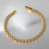Women Dainty Trendy CZ Jewelry Gift 5mm Multi Color 5A ZIRCON Bezel 14K Gold Plated Stainless Steel Waterproof Tennis Bracelet