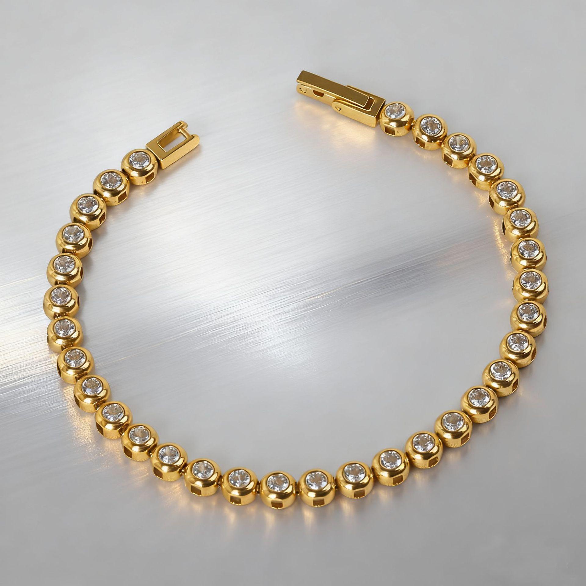 Круглая сумка 2026 года, инкрустированный цирконом теннисный браслет, браслет с цирконами, модные ювелирные изделия, подарок на вечеринку 18CM