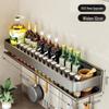 Wall-Mounted Kitchen Storage Rack with Knife Holder