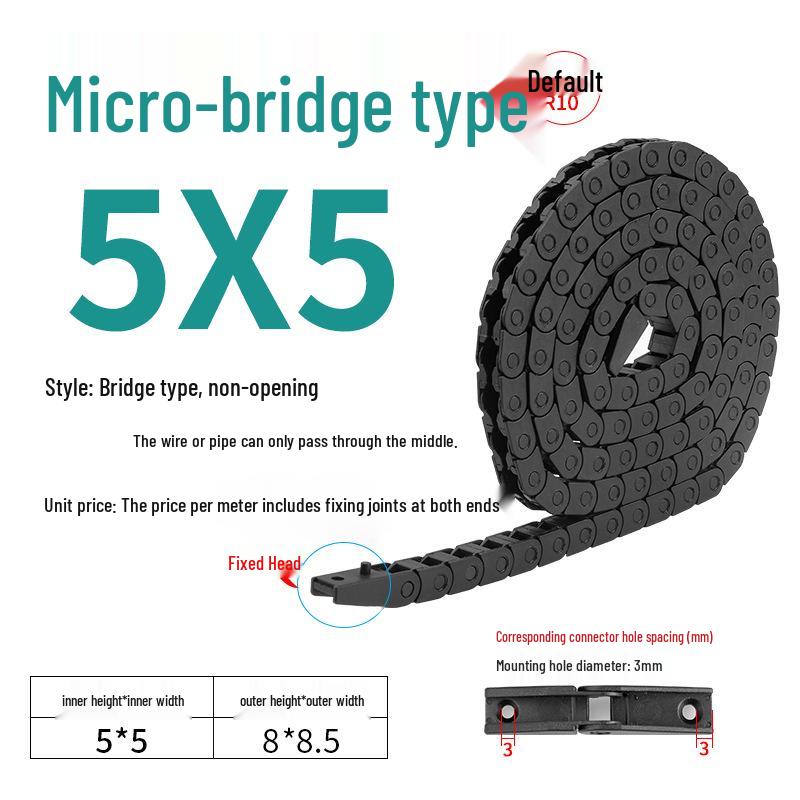 Silent Dustproof Nylon Cable Raceway Bridge for 3D Printing