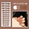 24pcs/set Pearl Glitter Fake Nail Strips Nail Stickers DIY Finished Wearable Manicure
