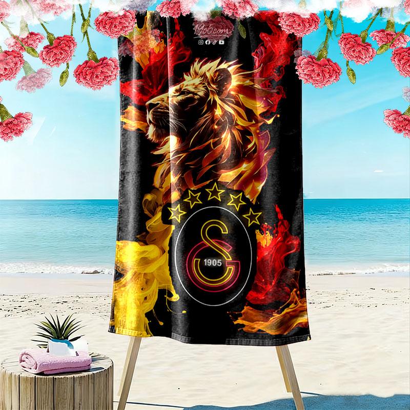 Galatasaray Glory Print Beach Towel, Large Soft Quick Dry Towel for Beach Camping Swimming