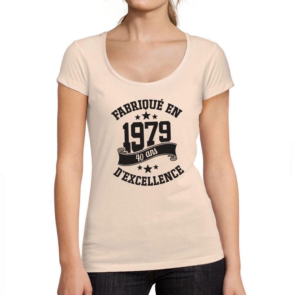 ULTRABASIC - Tee-Shirt Femme col Rond Decollete Fabrique en 1979, 40 Ans d etre Genial  T-Shirt