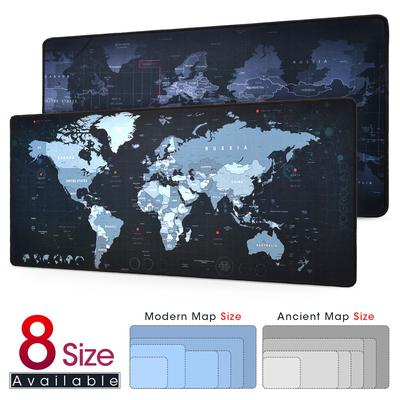 Alfombrilla de ratón de goma Natural grande con borde de bloqueo de velocidad, mapa del mundo, impermeable, alfombra para ratón teclado de escritorio, alfombrilla para Warcraft Dota LOL