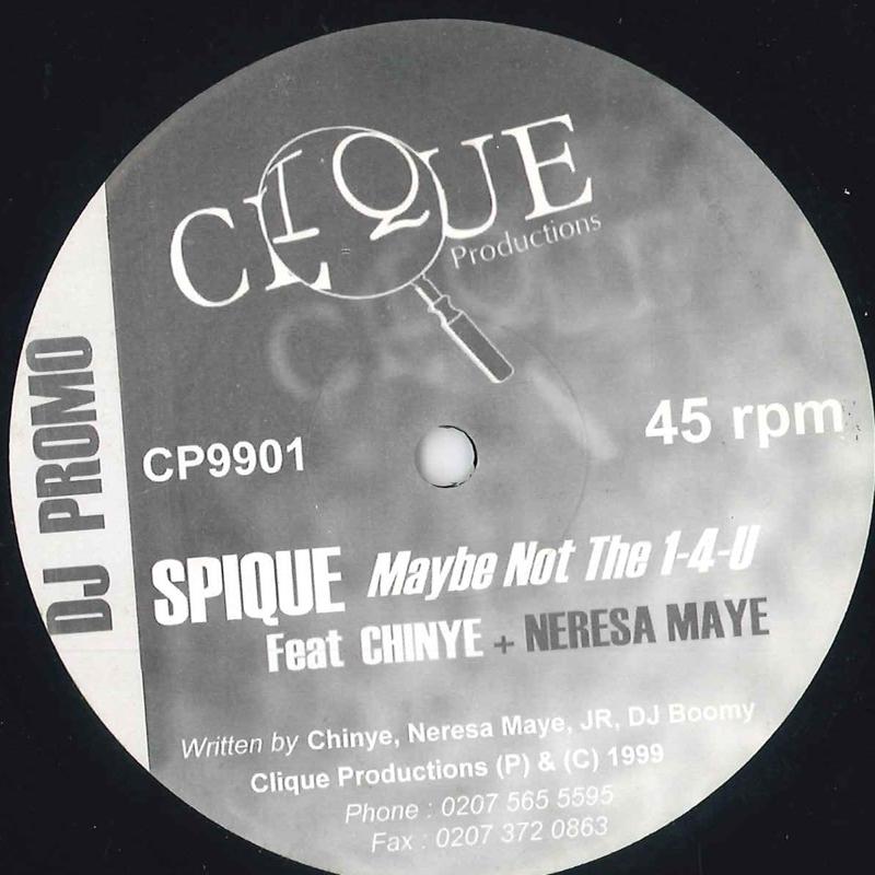 

12inch Record SPIQUE Maybe Not The 14U CP9901PROMO QLIQUE 1999 Unknown Rap HipHopRB Used