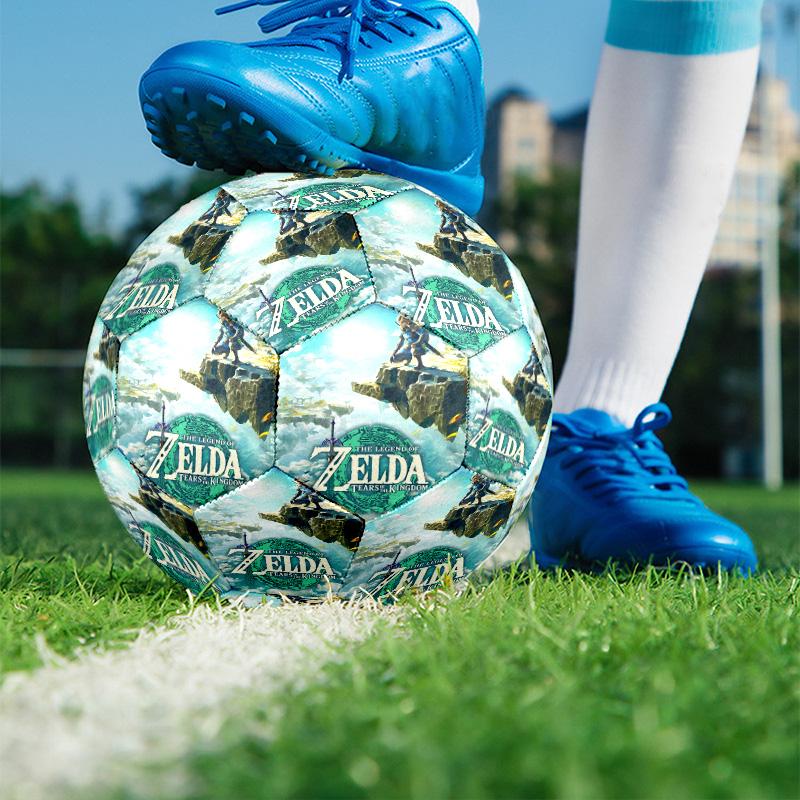 Video Games Print Size 5 Soccer Ball, PU Wear Resistant Football for Match Training and Daily Practice, Birthday Gift for Soccer Fans