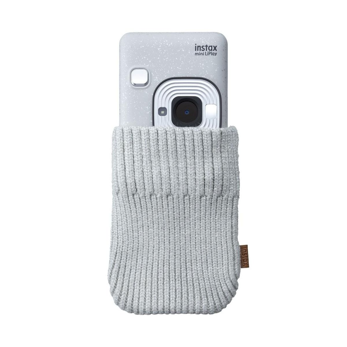 

Вязаный чехол для мини-камеры: цвет Белый, Instax Liplay Knit Cover White, Instax