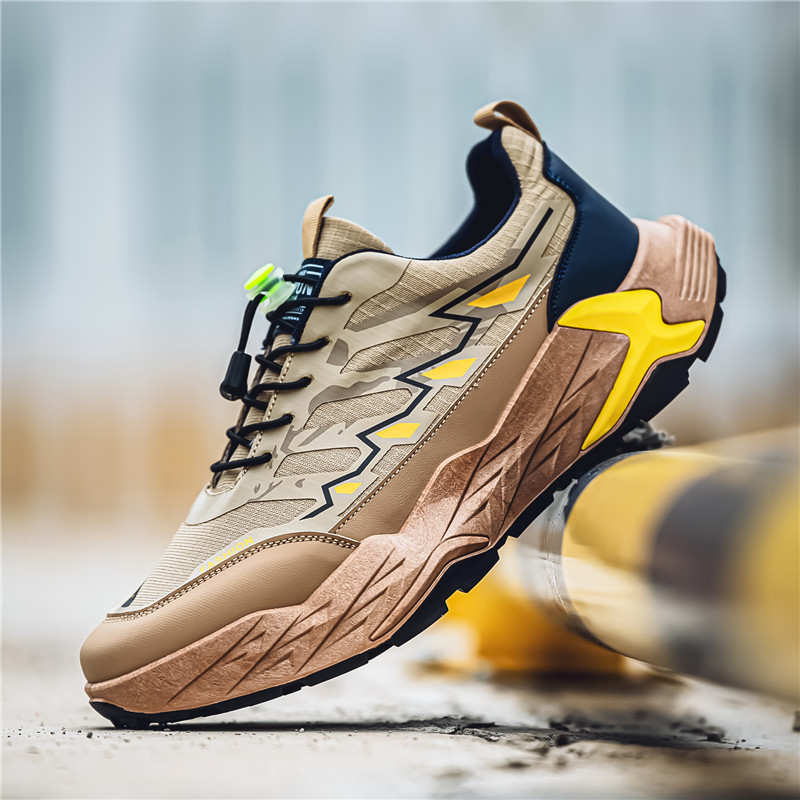 Scarpe da Uomo Colorate con Tacco Grosso e Suola in Gomma alla Moda Stivali Neri da Uomo Tessuti Sneakers di Marca di Lusso Vip Sport 2025outdoor Sport Ultimi