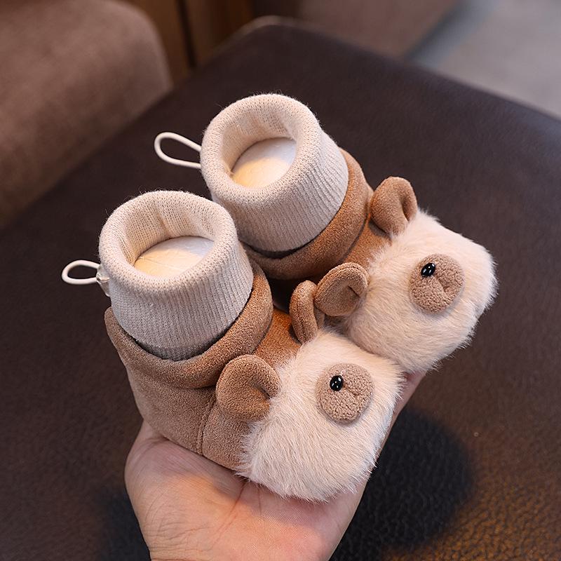 

Cartoon Mid-Calf Non-Slip Winter Socks for Babies and Toddlers 13cm кавовий