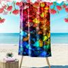 Stained Glass Rainbow Pattern Beach Towel Quick-drying for Travel Outdoor Sports Jogging Beach and Swimming