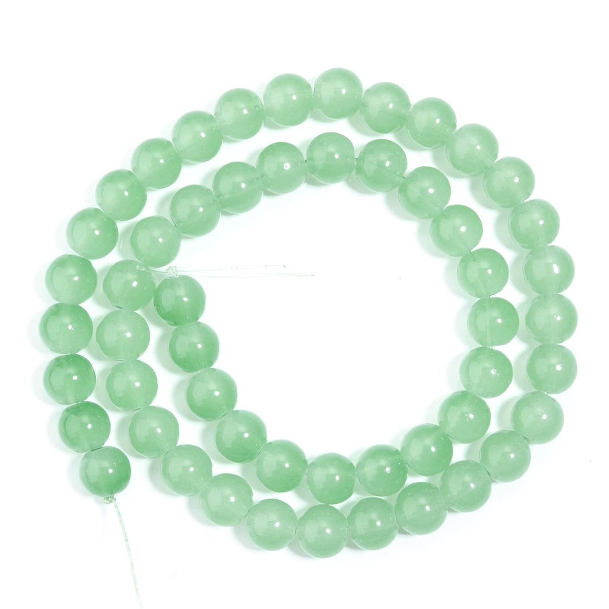 

45/60Pcs 6 8mm Colorful Glass Beads Imitation Jade Beads Round Loose Spacer Beads For Jewelry Making DIY Bracelet Necklace 6mm about 60pcs