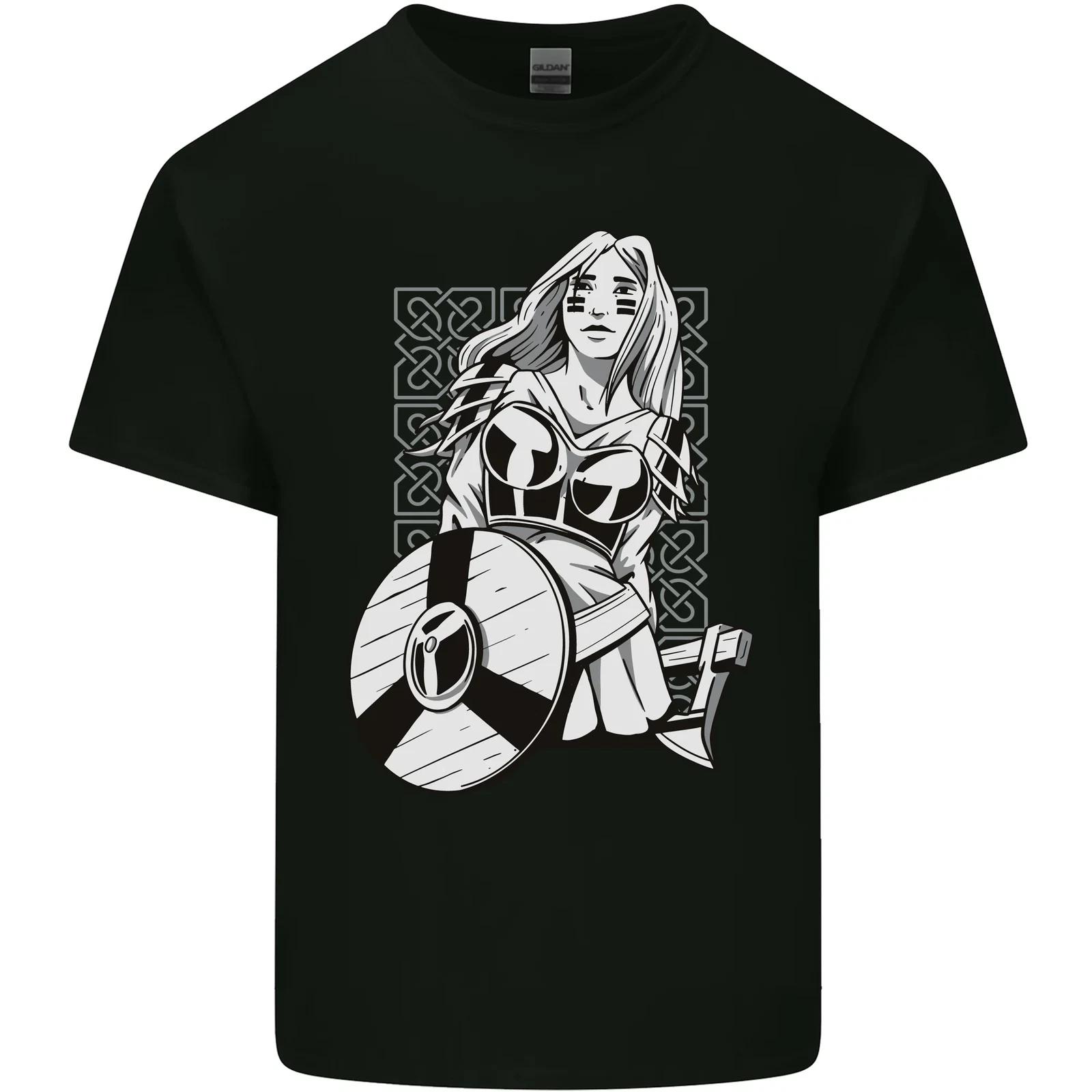 A Viking Shield Maiden Warrior Kids T-Shirt Childrens S