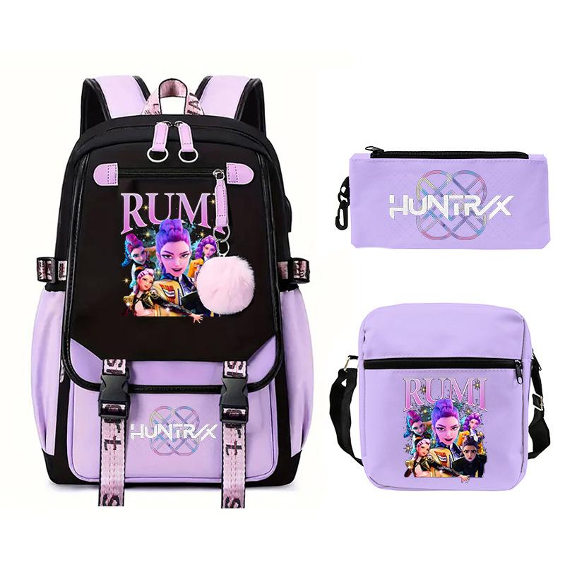 KPop Demon Hunters Cross-border Large Capacity Campus Trend Primary and Secondary School Student Leisure School Bag