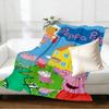 Peppa Pig Print Blanket - Soft & Comfortable, for Bedroom, Travel, Sofa, Home Decoration - Birthday Christmas Gift for Friend