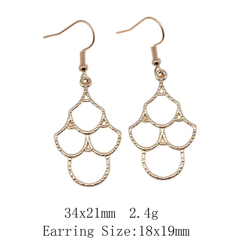 New Year's Day Earrings Women Geometric Water Drop Circle Drop & Dangle Earring Home Garden Party Earrings