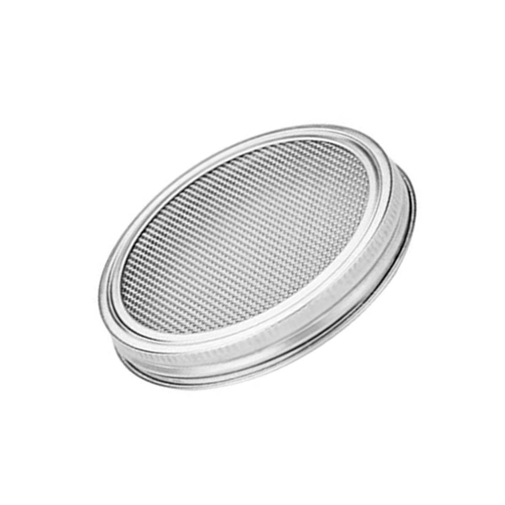 Stainless Steels Wide Mouth Mason Jar Germination Lid Rusts Proof Ventilated Sprouting Cover for Kitchen Gardening