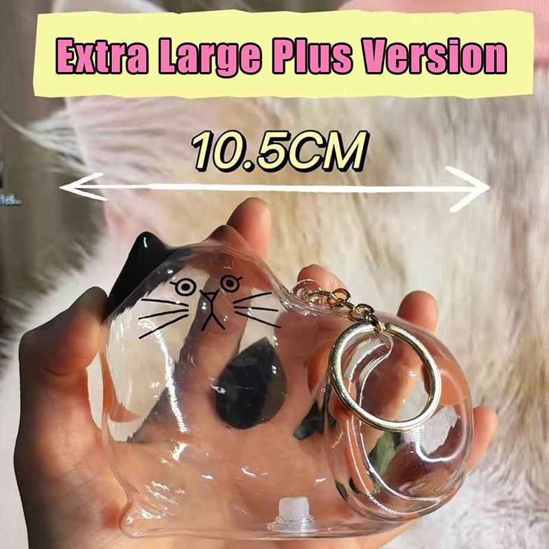 Cat Hair Collection Pendant Oversized Transparent Hair Storage Box Pet Commemorative Collection Bag Keychain Luggage Accessories