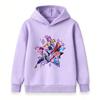 Kids Girls Boys Hoodie Cartoon 3 Action Characters Print Casual Long Sleeve Pullover Sweatshirt for Children